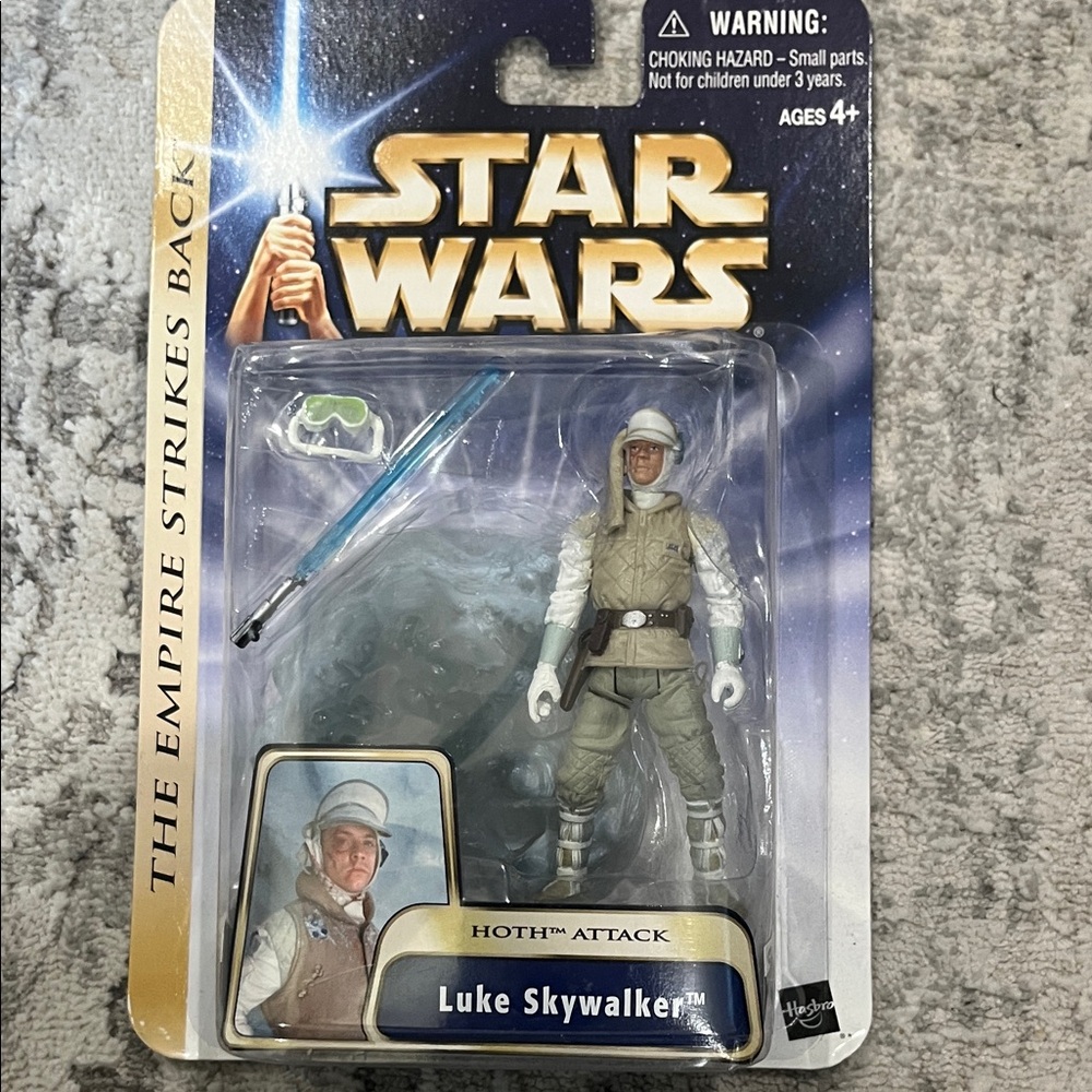 Star Wars Hoth Attack Luke Skywalker Figure with Blue Lightsaber